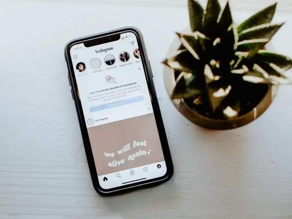 Community Management Téléphone connecté à Instagram